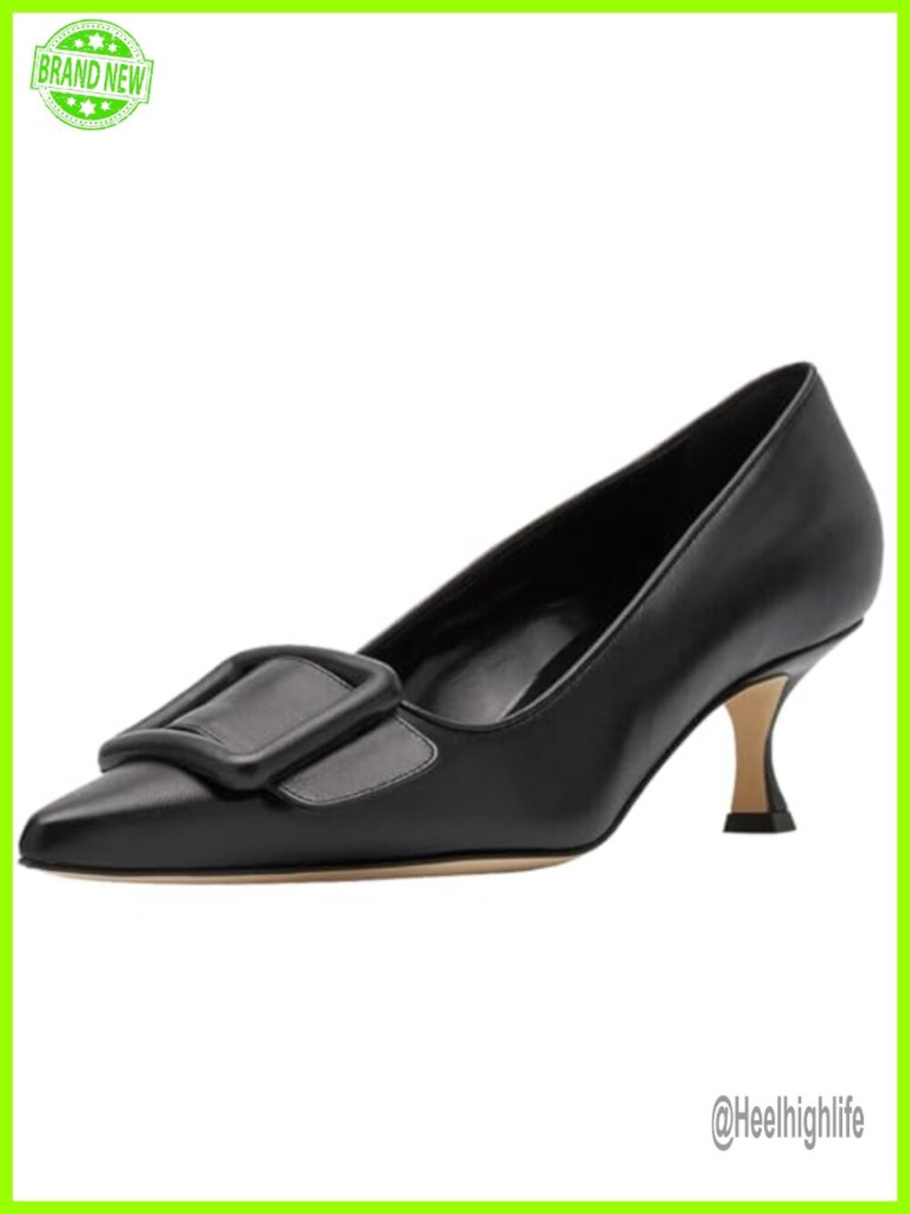 Faux Suede Kitten Heel Pumps Pointed Toe Buckle Slip On Dress Shoes